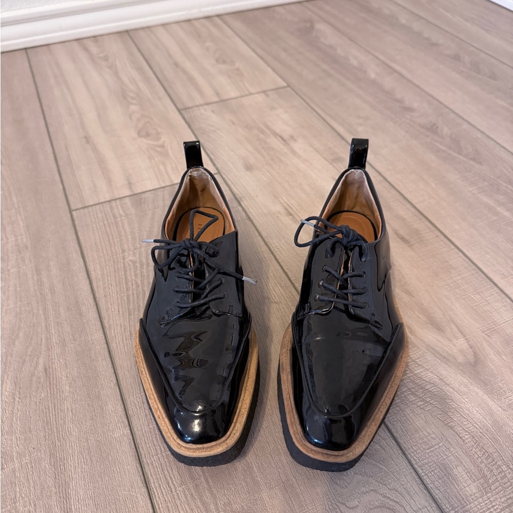 Zara Trafaluc Black Patent Leather Womens Dress Shoes EU36 US6